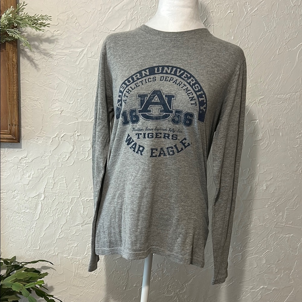 Gray Auburn University Long Sleeve Shirt